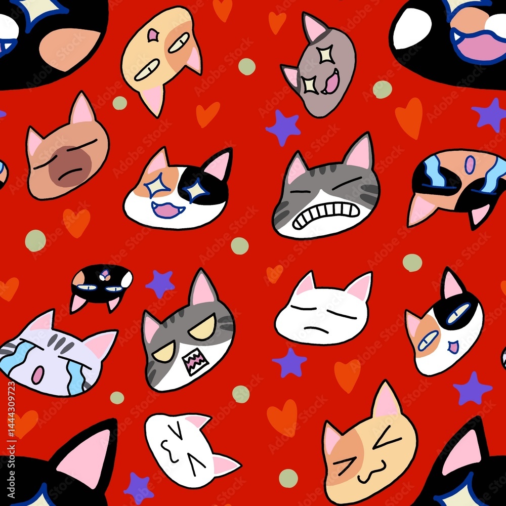 Obraz premium cat pattern