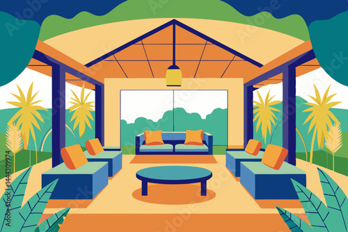Serene Outdoor Patio Design Tropical Paradise Retreat
