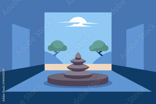 Serene Minimalist Zen Garden Tranquil Space, Peaceful Design