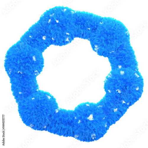 Blue Decorative Floral Ring