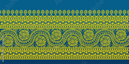 beautiful graphic saree design and this sari design is in Indian style which is for textile fashion industry and it can be used as wallpaper backdrop and website bg this style is originated in india 