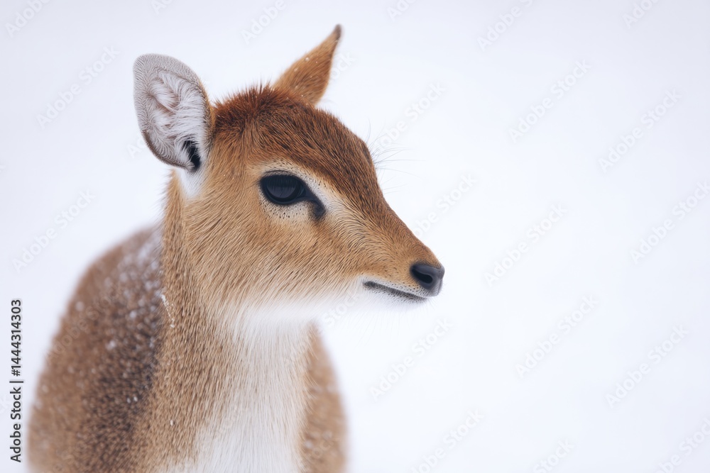 minimalistic close-up of endangered animal against stark white backdrop highlighting its unique features minimalistic close-up of endangered animal against stark white backdrop highlighting its unique features