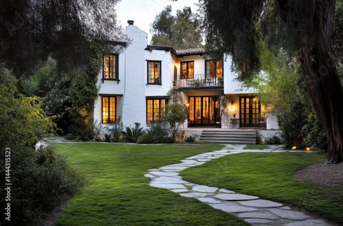 Contemporary Los Angeles home with white facade,
