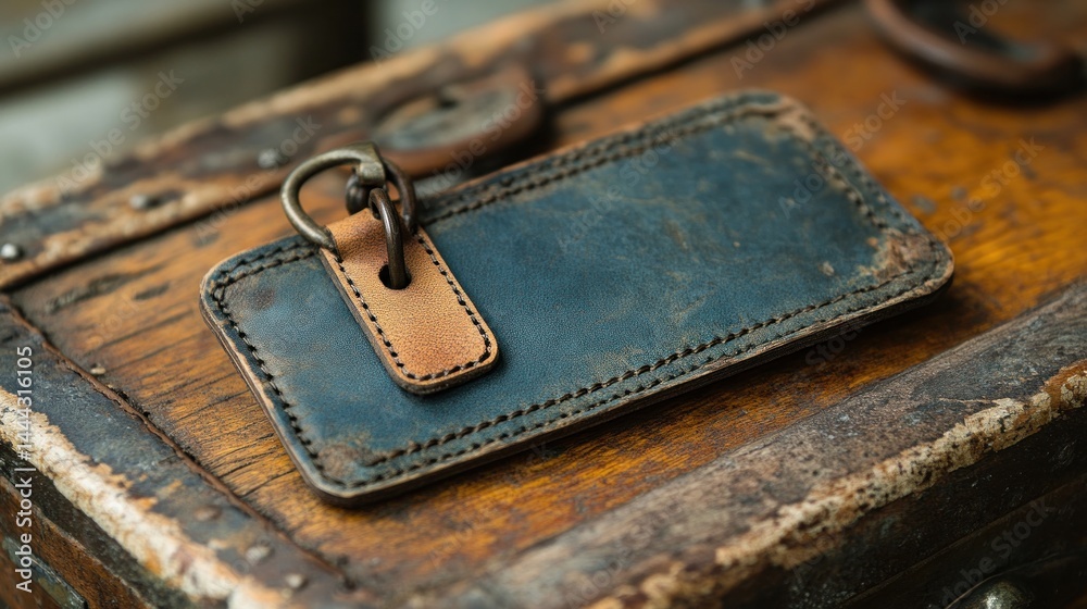 Vintage Leather Keychain: Rustic Charm and Handcrafted Detail