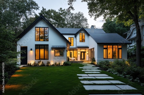 Contemporary Los Angeles home with white facade,