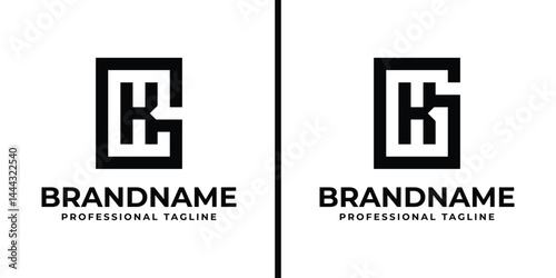 Letters GK Monogram Logo, suitable for any business with GK or KG initials