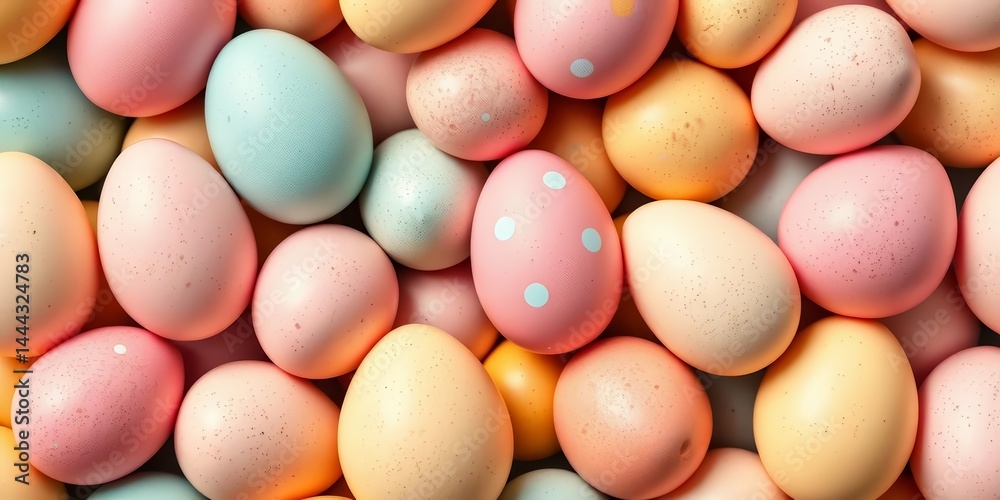 Seamless pastel pattern of abstract retro Easter eggs, retro, easter eggs Seamless pastel pattern of abstract retro Easter eggs, retro, easter eggs