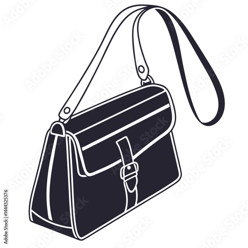 vector illustration of a handbag