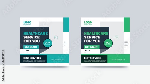 Medical banner for hospital and clinic social media post banner template