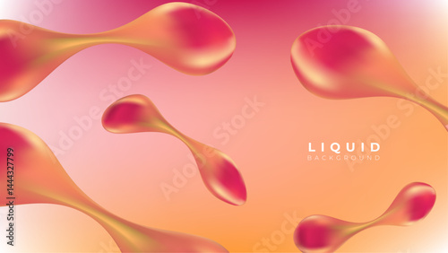 fluid shapes background with orange pastel gradient