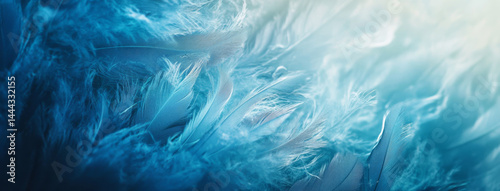 Wallpaper Mural Close up of vibrant blue feathers showcasing intricate textures and soft details, creating serene and captivating visual experience. delicate nature of feathers evokes sense of tranquility Torontodigital.ca