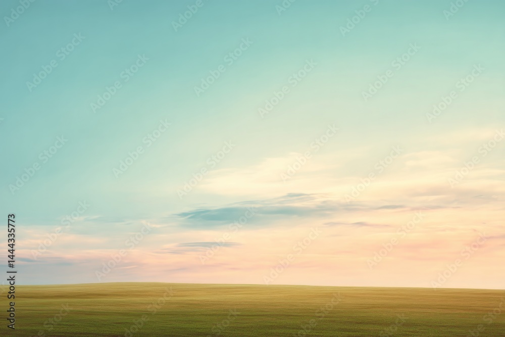 Obraz premium serene abstract field with soft pastel colors creates calming minimalistic landscape