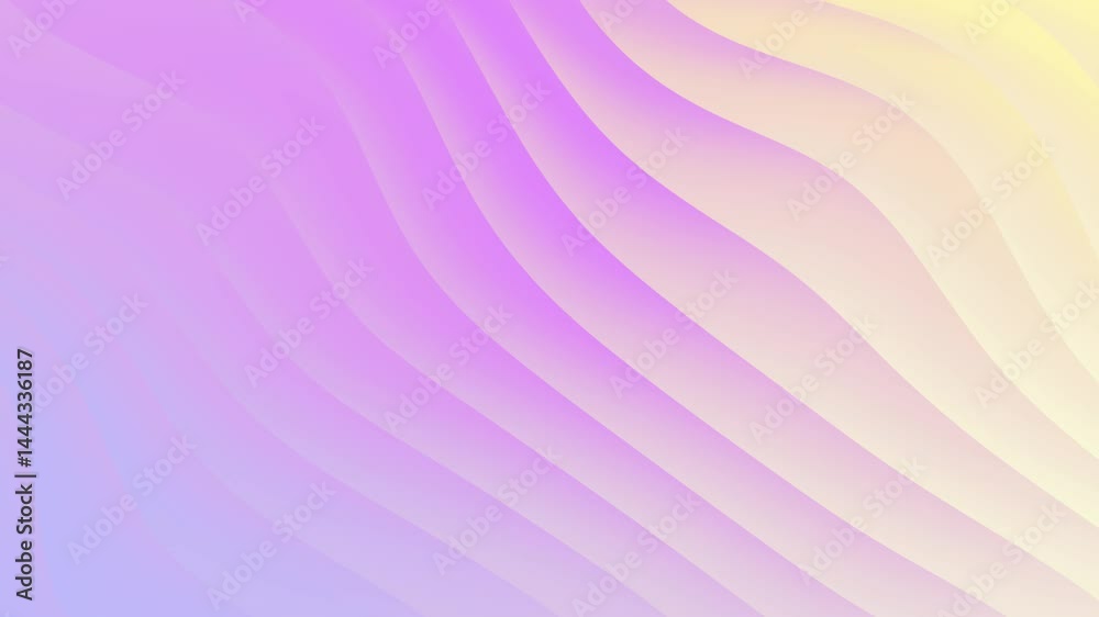 Animación abstracta de ondas y curvas en movimiento suave y fluido, con un gradiente colorido y una estética minimalista, moderna y premium.