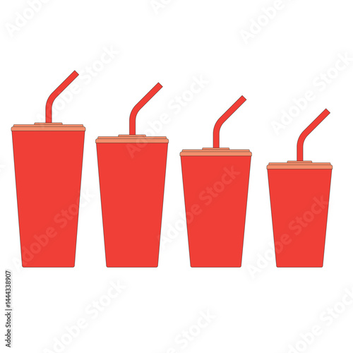 red cup with isolated white background