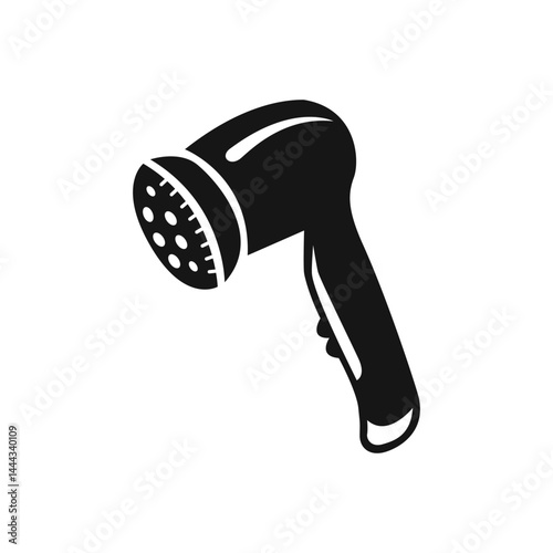 Black silhouette of a facial cleansing brush
