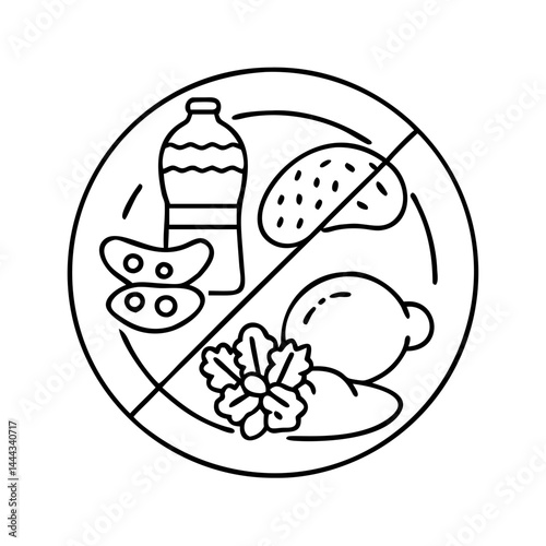 food allergy icon, food allergy line art - simple line art of food allergy, perfect for food allergy logos and icons