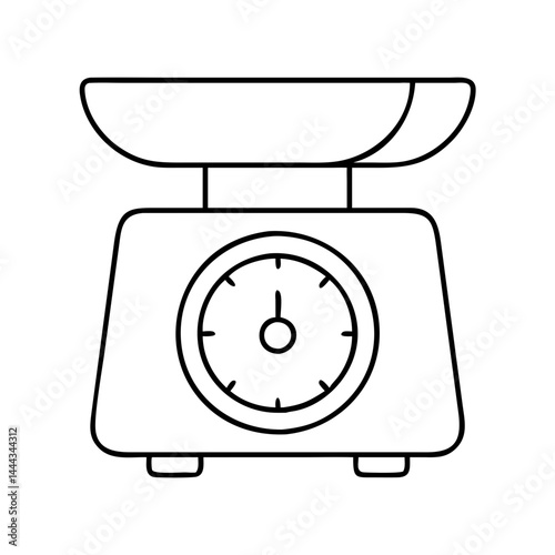 kitchen scale icon, kitchen scale line art - simple line art of kitchen scale, perfect for kitchen scale logos and icons