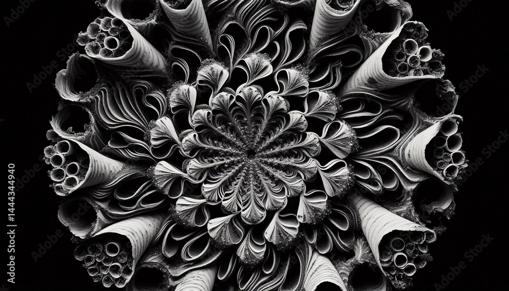 Macro shot of cigarette ash pattern high‑contrast black‑whit Macro shot of cigarette ash pattern high‑contrast black‑whit