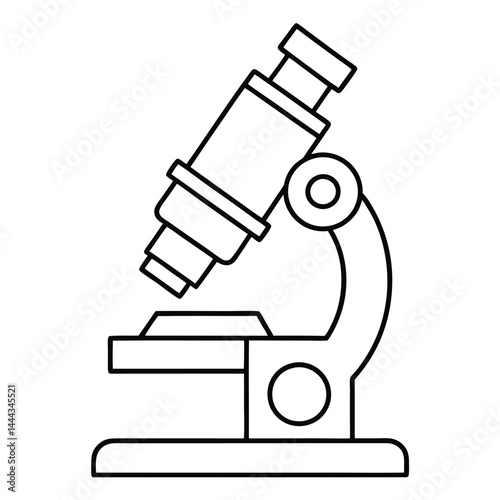 Drawing of a Medical Microscope, hand draw microscope