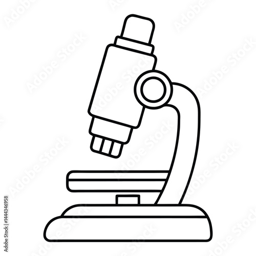 Hand Drawn Microscope Illustration – Science Equipment Sketch Vector