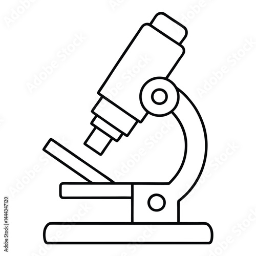 Hand Drawn Microscope Illustration – Science Equipment Sketch Vector