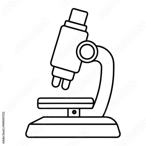 Hand Drawn Microscope Illustration – Science Equipment Sketch Vector