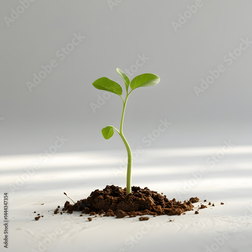 young plant in soil