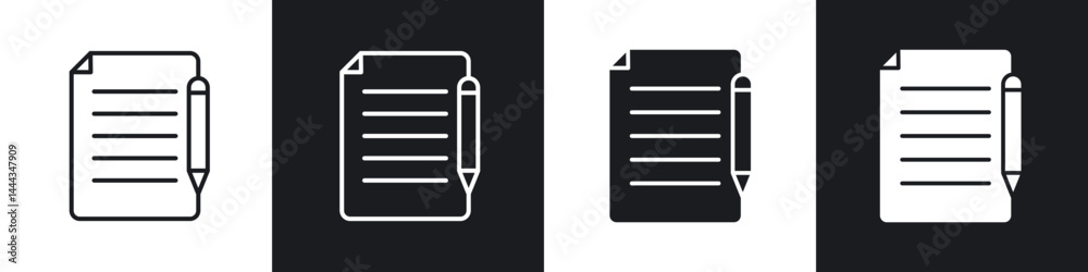 Feedback form icon in thin line and Flat Design. Feedback form icon in thin line and Flat Design.