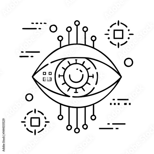 Wallpaper Mural ai future vision icon, ai future vision line art - simple line art of ai future vision, perfect for ai future vision logos and icons Torontodigital.ca