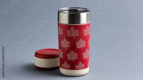 Red Tumbler and Lid: A vibr...