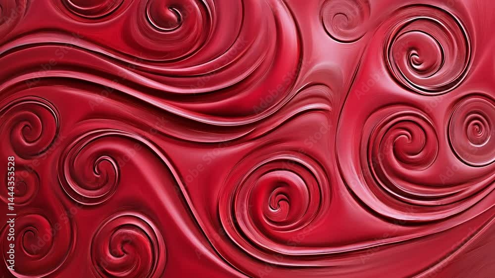 Artistic red swirl pattern for backgrounds and decorative design elements videos Artistic red swirl pattern for backgrounds and decorative design elements videos