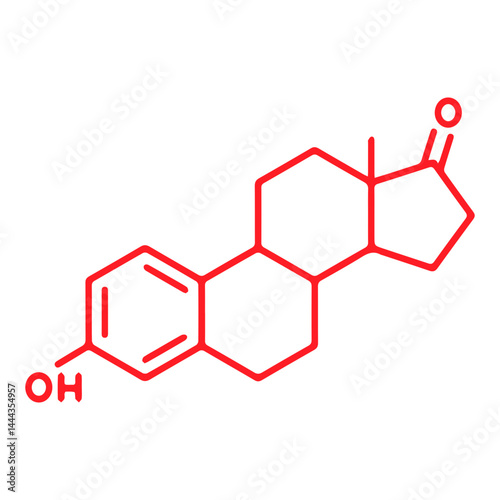 red estradiol hormon icon