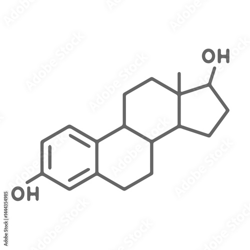 grey estradiol hormon icon