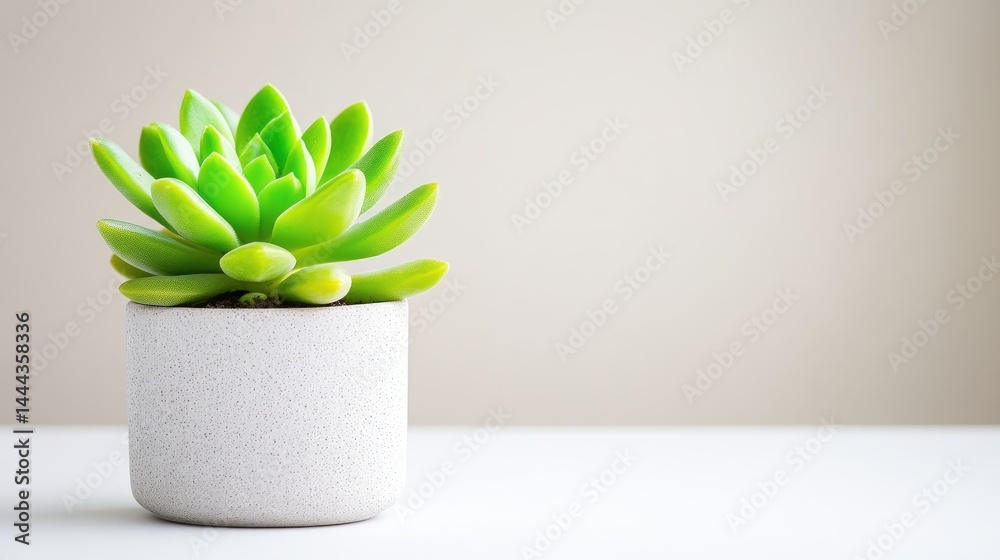 Vibrant succulent in a simple pot Vibrant succulent in a simple pot