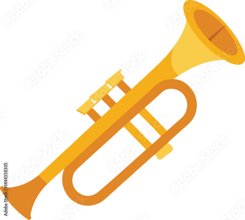 Trumpet vector illustration on transparent background