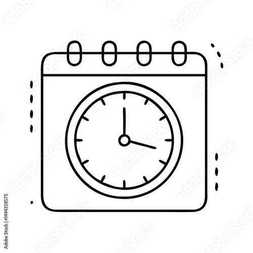 clock scheduled time icon, clock scheduled time line art - simple line art of clock scheduled time, perfect for clock scheduled time logos and icons