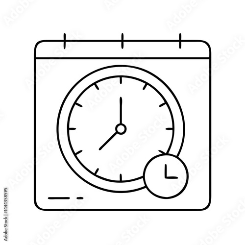 clock scheduled time icon, clock scheduled time line art - simple line art of clock scheduled time, perfect for clock scheduled time logos and icons