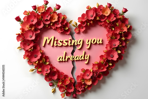 paper quilling red flowers with words 