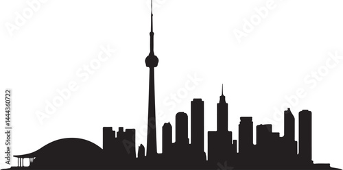Chicago skyline, skyline, city, silhouette, vector, cityscape, building, architecture, buildings, sky, skyscraper, illustration, urban, tower, business, chicago, black, travel, night, downtown, landma