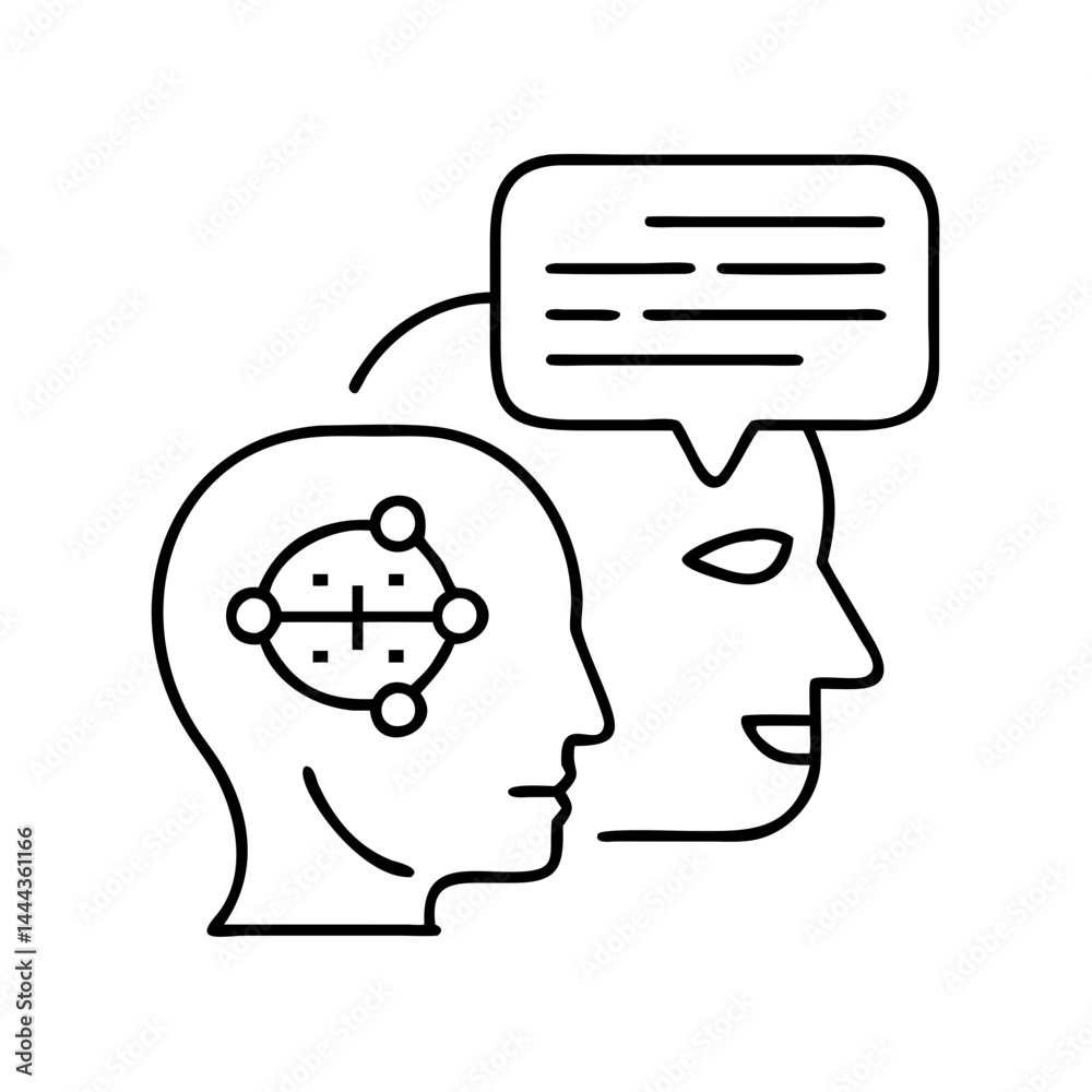 conversational ai icon, conversational ai line art - simple line art of conversational ai, perfect for conversational ai logos and icons conversational ai icon, conversational ai line art - simple line art of conversational ai, perfect for conversational ai logos and icons