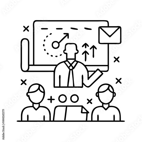 course enrollment icon, course enrollment line art - simple line art of course enrollment, perfect for course enrollment logos and icons