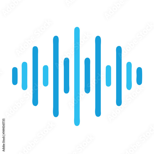Audio Wave Graphic: Blue Signal on Black Background
