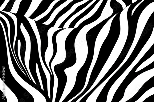 Abstract Zebra Stripe Pattern – Bold Black and White Textured Design, Dynamic Flow, and Organic Contrast for Fashion, Decorative, and Artistic Concepts