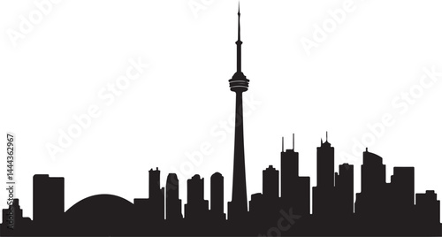Chicago skyline, skyline, city, silhouette, vector, cityscape, building, architecture, buildings, sky, skyscraper, illustration, urban, tower, business, chicago, black, travel, night, downtown, landma