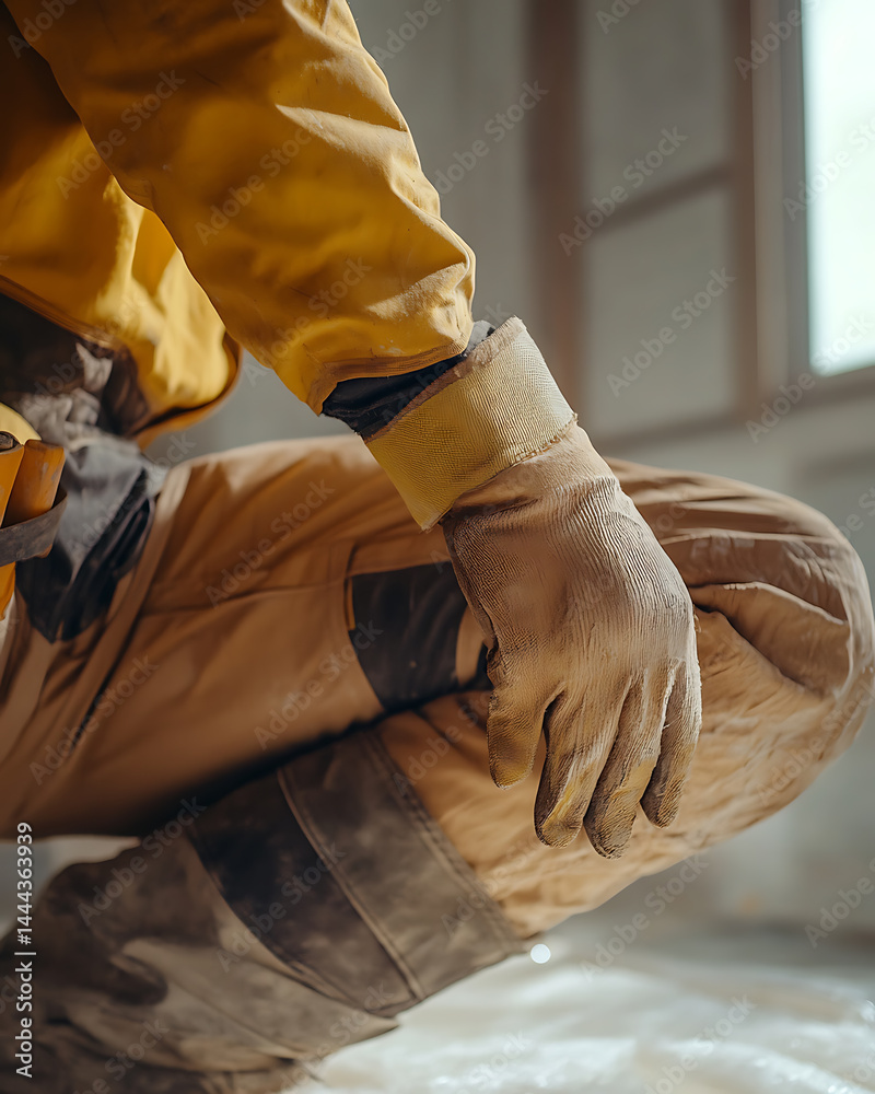 Obraz premium Construction Worker in Protective Gear