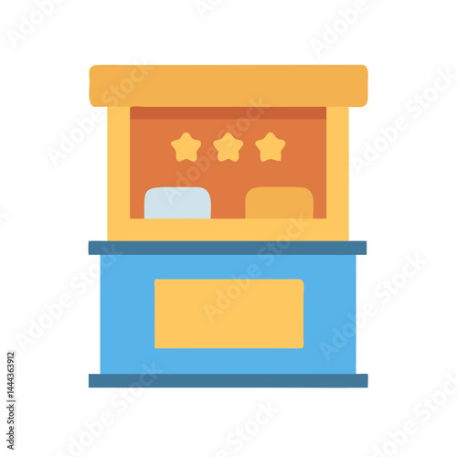 Carnival Game Booth Illustration With Stars For Promotion