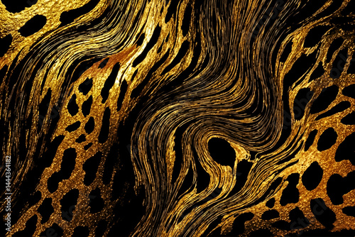 Luxurious Gold Abstract Texture with Fluid and Spotted Patterns – Elegant Metallic Design, Organic Flow, and High-End Aesthetic for Decorative, Fashion, and Modern Art Themes