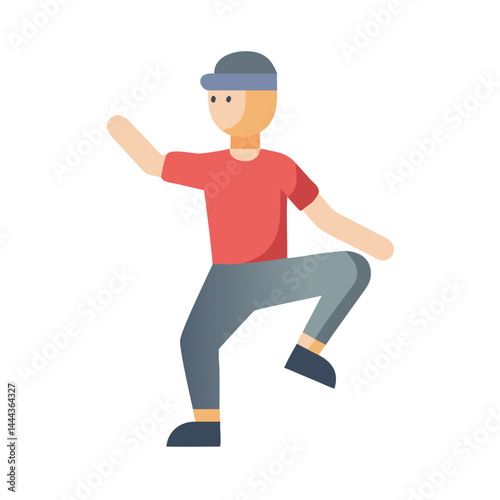 Modern Icon of a Man Doing Balance Pose