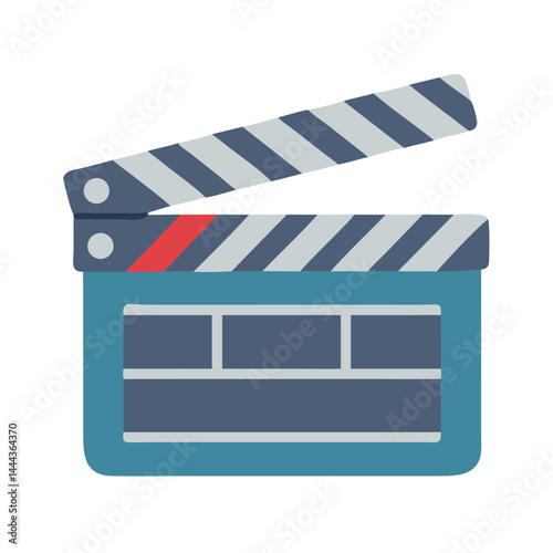 Stylized Movie Clapperboard Illustration on a Black Background