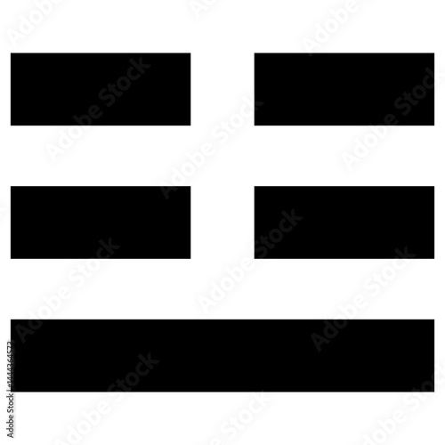 家紋です。震卦といいます。八卦（小成卦）の一つです。